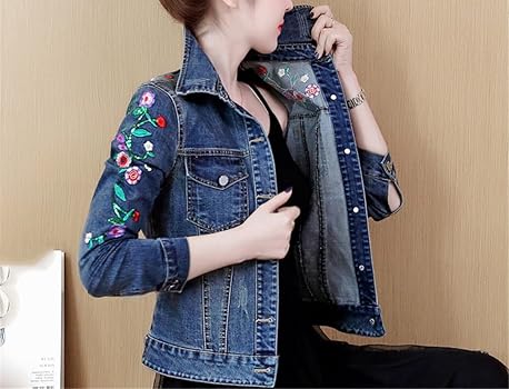 POPPY あさぎーにょ SILVER FLOWER DENIM JACKET Silver flower denim jacket